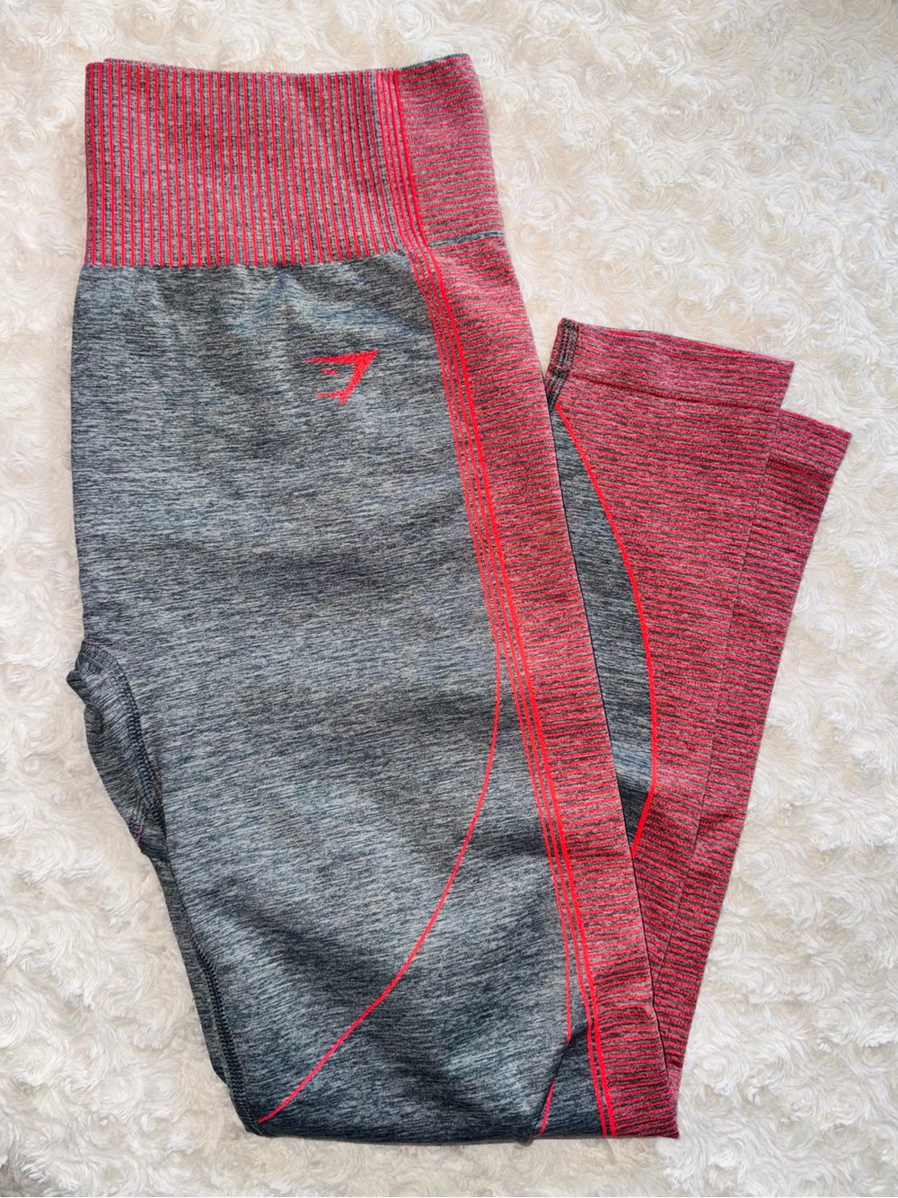 Gymshark Gray & Red Leggings - Size XL